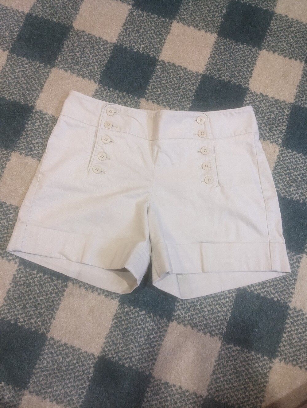 Express Design Studio Editor Cream Khaki Sailor Style Cotton Short Size 2